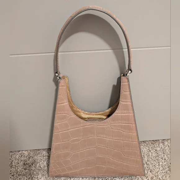STAUD | Bags | Elegant Tan Crocodileembossed Womens Bag  display picture 1